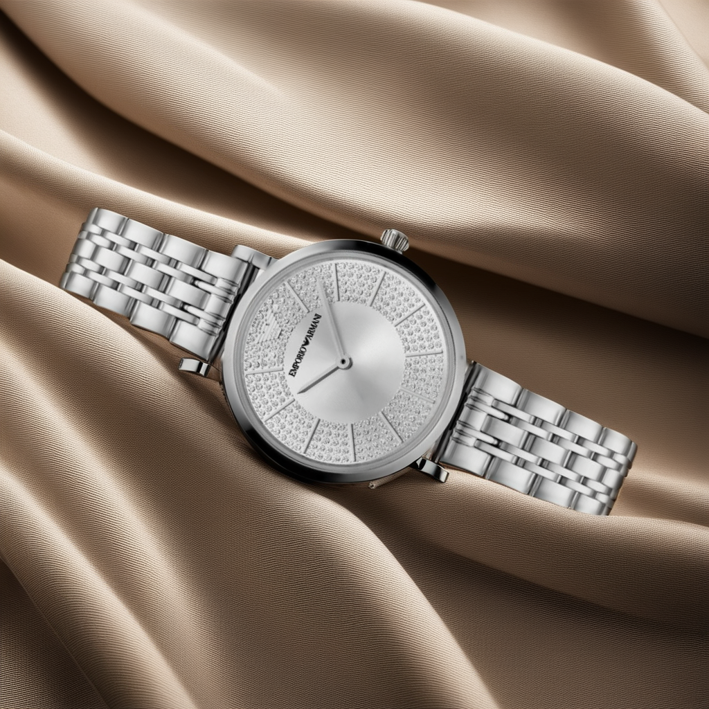 Buy Emporio Armani Womens Quartz Silver Stainless Steel Silver Dial 32mm Watch - Ar11445 in Pakistan