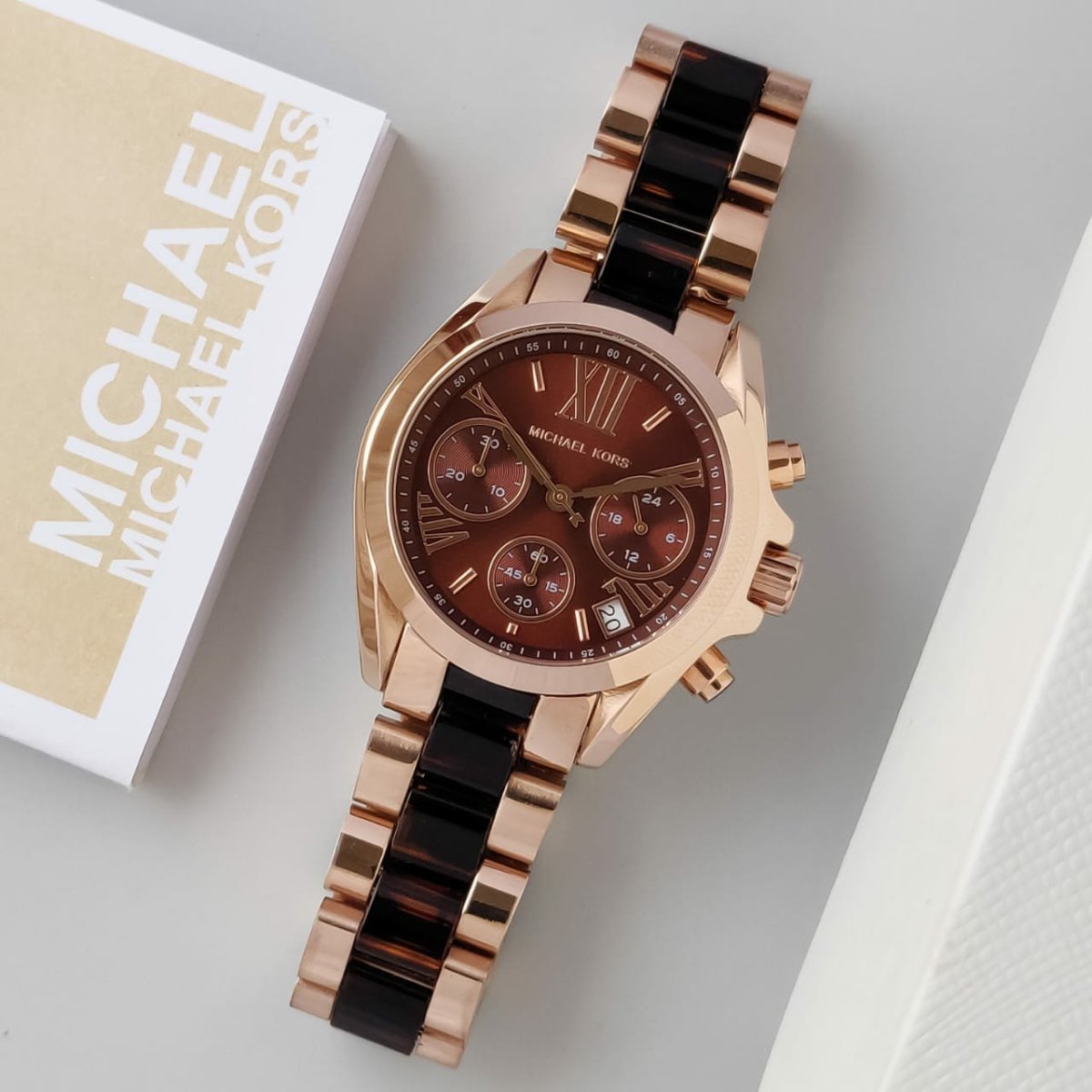 Buy Michael Kors Womens Quartz Chronograph Stainless Steel Brown Dial 36mm Watch - Mk5944 in Pakistan