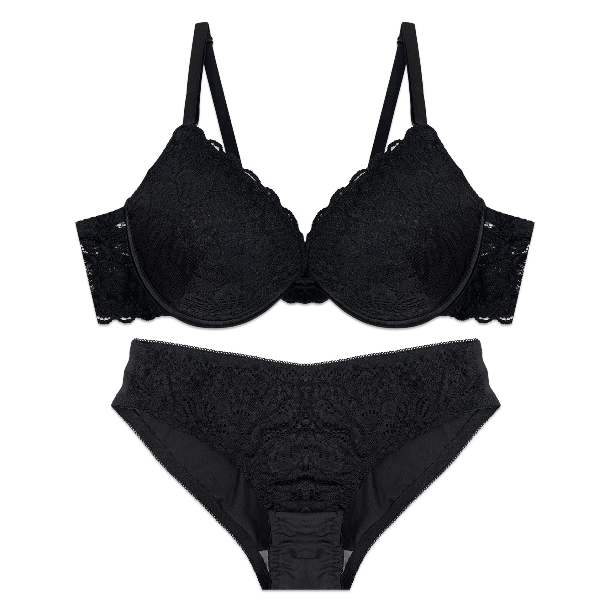 Buy Bra Set - Black Bloom in Pakistan