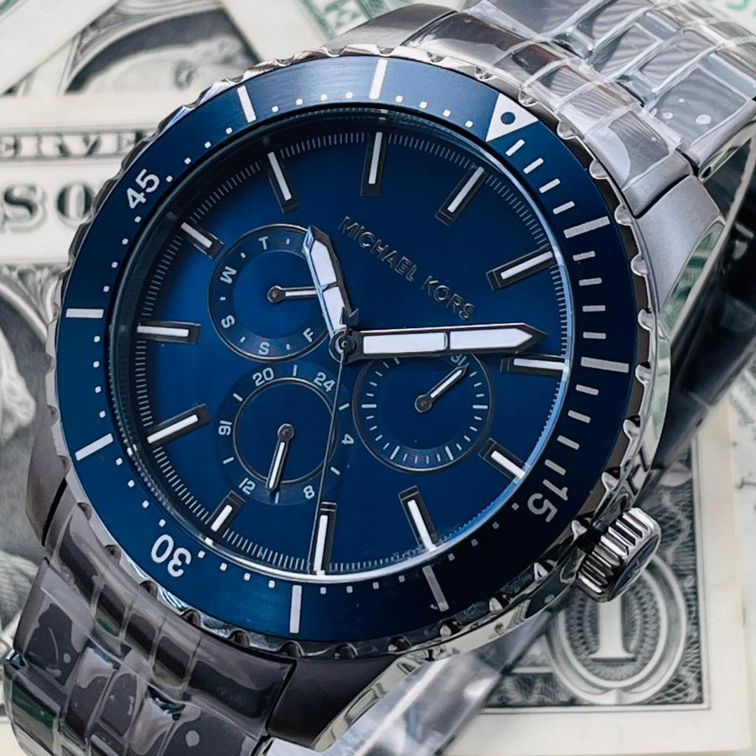 Buy Michael Kors Mens Chronograph Quartz Stainless Steel Blue Dial 44mm Watch - Mk7155 in Pakistan