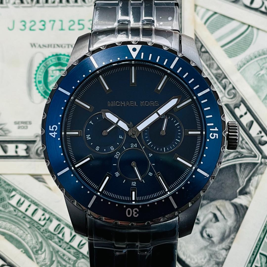 Buy Michael Kors Mens Chronograph Quartz Stainless Steel Blue Dial 44mm Watch - Mk7155 in Pakistan