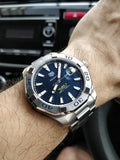 Buy Tag Heuer Aquaracer Blue Dial Silver Steel Strap Watch for Men - WAY2012.BA0927 in Pakistan