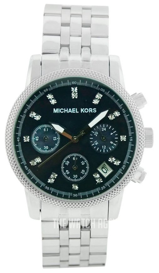 Buy Michael Kors Jet Set Blue Mother of Pearl Dial Silver Steel Strap Watch for Women - MK5021 in Pakistan