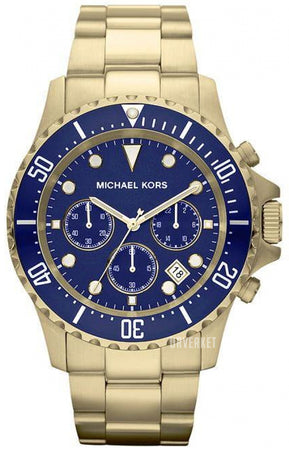 Buy Michael Kors Mens Gold Stainless Steel Blue Dial 45mm Watch - Mk8267 in Pakistan
