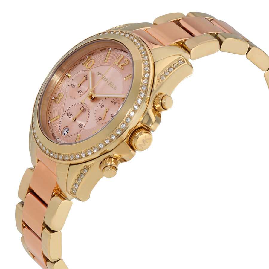 Buy Michael Kors Ritz Chronograph Gold Dial Two-tone Stainless Steel Womens Watch - Mk6475 in Pakistan