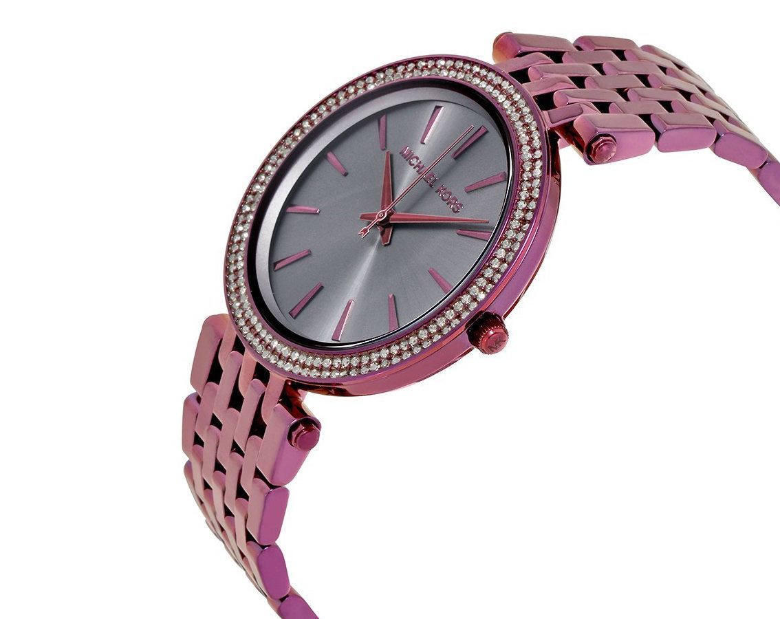 Buy Michael Kors Darci Gunmetal Dial Pink Stainless Steel Strap Ladies Watch - Mk3554 in Pakistan