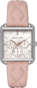 Buy Michael Kors Drew Silver Glitz Mother Of Pearl Dial Pink Leather Watch for Women - Mk2768 in Pakistan
