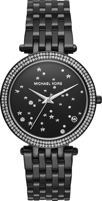 Buy Michael Kors Darci Black Dial with Diamonds Black Steel Strap Watch for Women - MK3787 in Pakistan