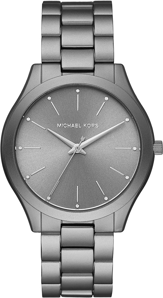 Buy Michael Kors Slim Runway Charcoal Dial Charcoal Stainless Steel Strap Men's Watch - Mk4506 in Pakistan