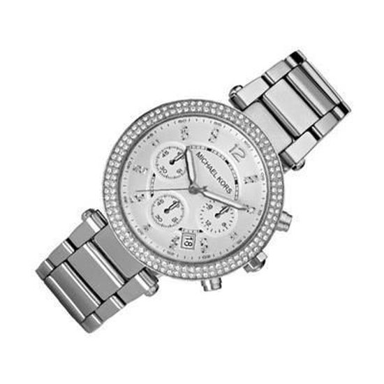 Buy Michael Kors Ladies Parker Silver Dial Silver Stainless Steel Strap Watch MK6354 in Pakistan