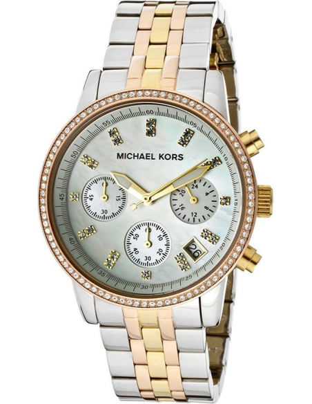 Buy Michael Kors White Dial Two Tone Stainless Steel Strap Watch For Women Mk5650 in Pakistan