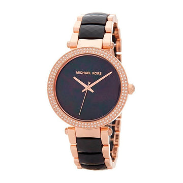 Buy Michael Kors Women's Parker Black Dial Two Tone Stainless Steel Strap Watch MK6414 in Pakistan