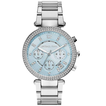 Buy Michael Kors Parker Blue Dial Silver Stainless Steel Ladies Watch - Mk6104 in Pakistan