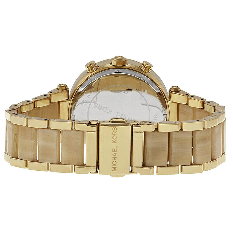 Buy Michael Kors Parker Chronograph Champagne Gold Dial Gold Steel Strap Ladies Watch - Mk5632 in Pakistan