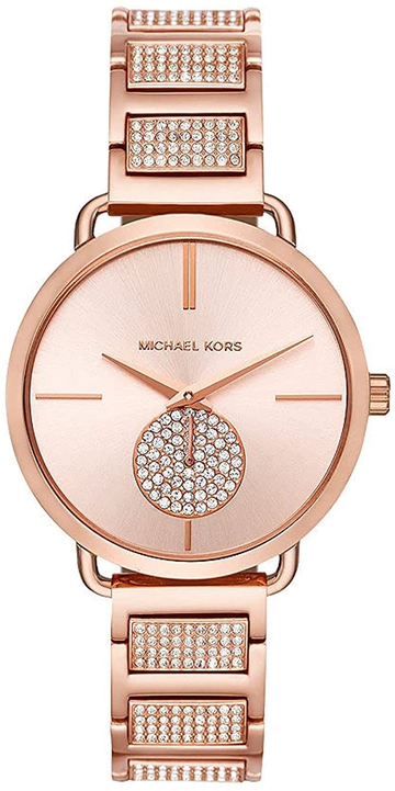 Buy Michael Kors Portia Crystal Rose Gold Dial Stainless Steel Strap Ladies Watch - Mk3853 in Pakistan
