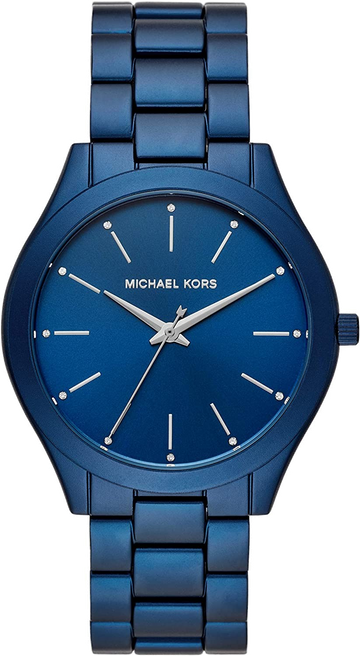 Buy Michael Kors Slim Runway Navy Blue Dial Blue Stainless Steel Strap Unisex Watch - Mk4503 in Pakistan