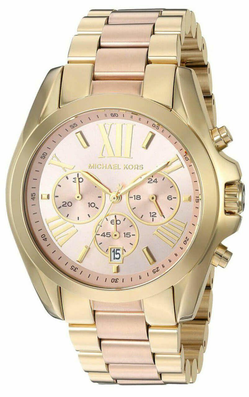 Buy Michael Kors Women's Bradshaw Pink Dial Two Tone Stainless Steel Watch - Mk6359 in Pakistan