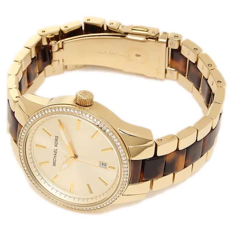Buy Michael Kors  Gold Dial Two Tone Stainless Steel Women's Watch - Mk6372 in Pakistan
