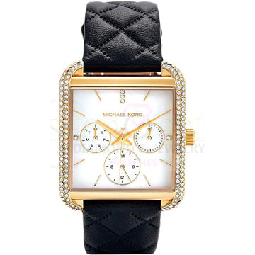 Buy Michael Kors Mother of Pearl Dial Black Leather Strap Watch for Women - Mk2769 in Pakistan