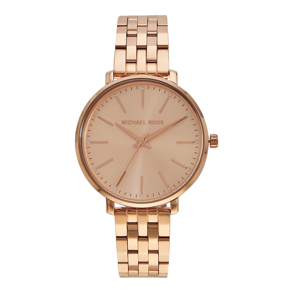 Buy Michael Kors Women's Pyper Three-hand Rose Gold-tone Stainless Steel Watch - Mk3897 in Pakistan