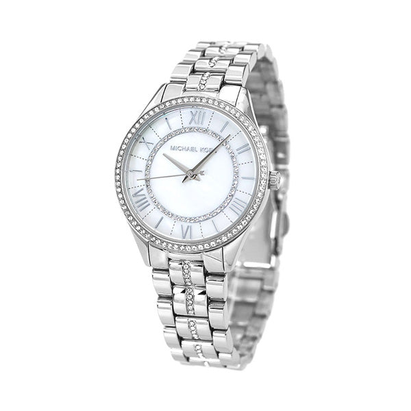 Buy Michael Kors Lauryn Crystal Mother Of Pearl Dial Silver Steel Strap Ladies Watch - Mk3900 in Pakistan