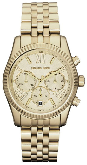 Buy Michael Kors Womens Chronograph Quartz Stainless Steel Gold Dial 38mm Watch - Mk5556 in Pakistan