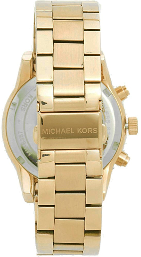 Buy Michael Kors Ritz Chronograph Gold Dial Gold Steel Strap Watch for Women - MK6356 in Pakistan