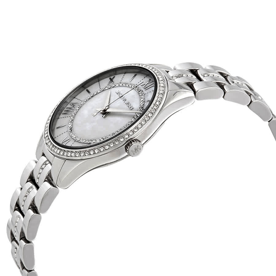 Buy Michael Kors Lauryn Crystal Mother Of Pearl Dial Silver Steel Strap Ladies Watch - Mk3900 in Pakistan