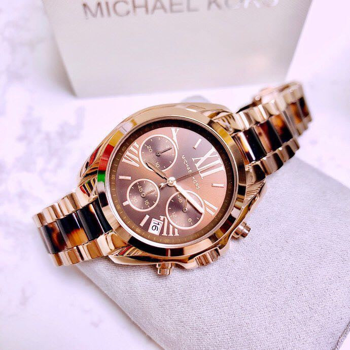 Buy Michael Kors Womens Quartz Chronograph Stainless Steel Brown Dial 36mm Watch - Mk5944 in Pakistan