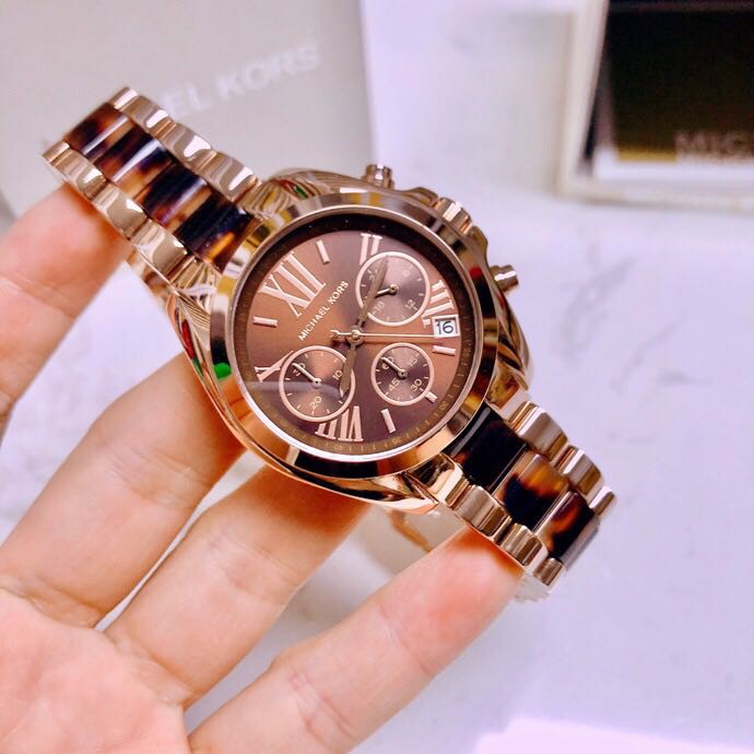 Buy Michael Kors Womens Quartz Chronograph Stainless Steel Brown Dial 36mm Watch - Mk5944 in Pakistan