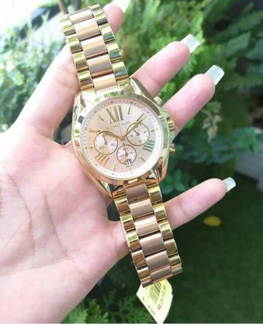 Buy Michael Kors Women's Bradshaw Pink Dial Two Tone Stainless Steel Watch - Mk6359 in Pakistan