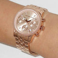Buy Michael Kors Ritz Chronograph Rose Gold Dial Steel Ladies Watch - Mk6077 in Pakistan