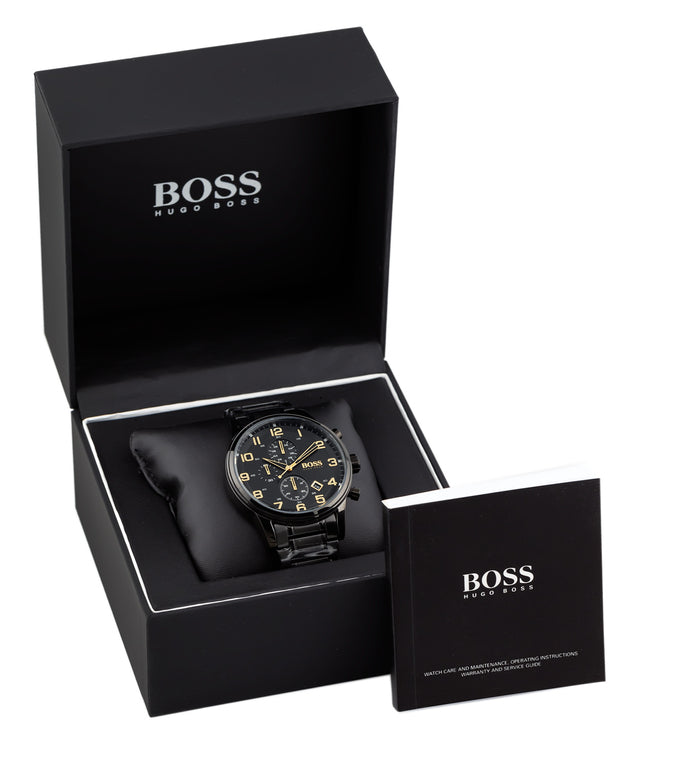 Buy Hugo Boss Mens Quartz Stainless Steel Black Dial 46mm Watch - 1513275 in Pakistan