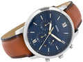 Buy Fossil Men's Chronograph Quartz Brown Leather Strap Blue Dial 44mm Watch FS5453 in Pakistan