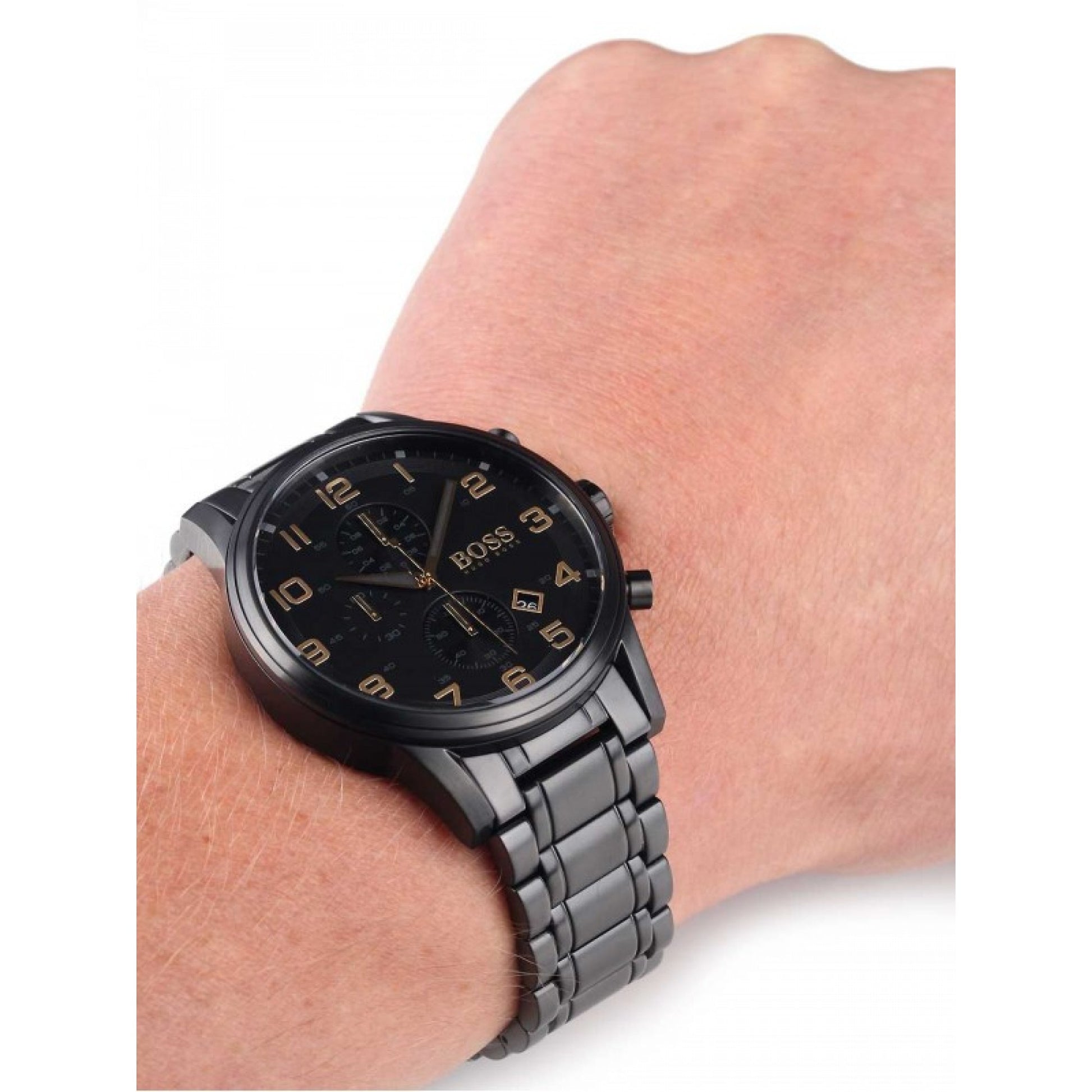 Buy Hugo Boss Mens Quartz Stainless Steel Black Dial 46mm Watch - 1513275 in Pakistan