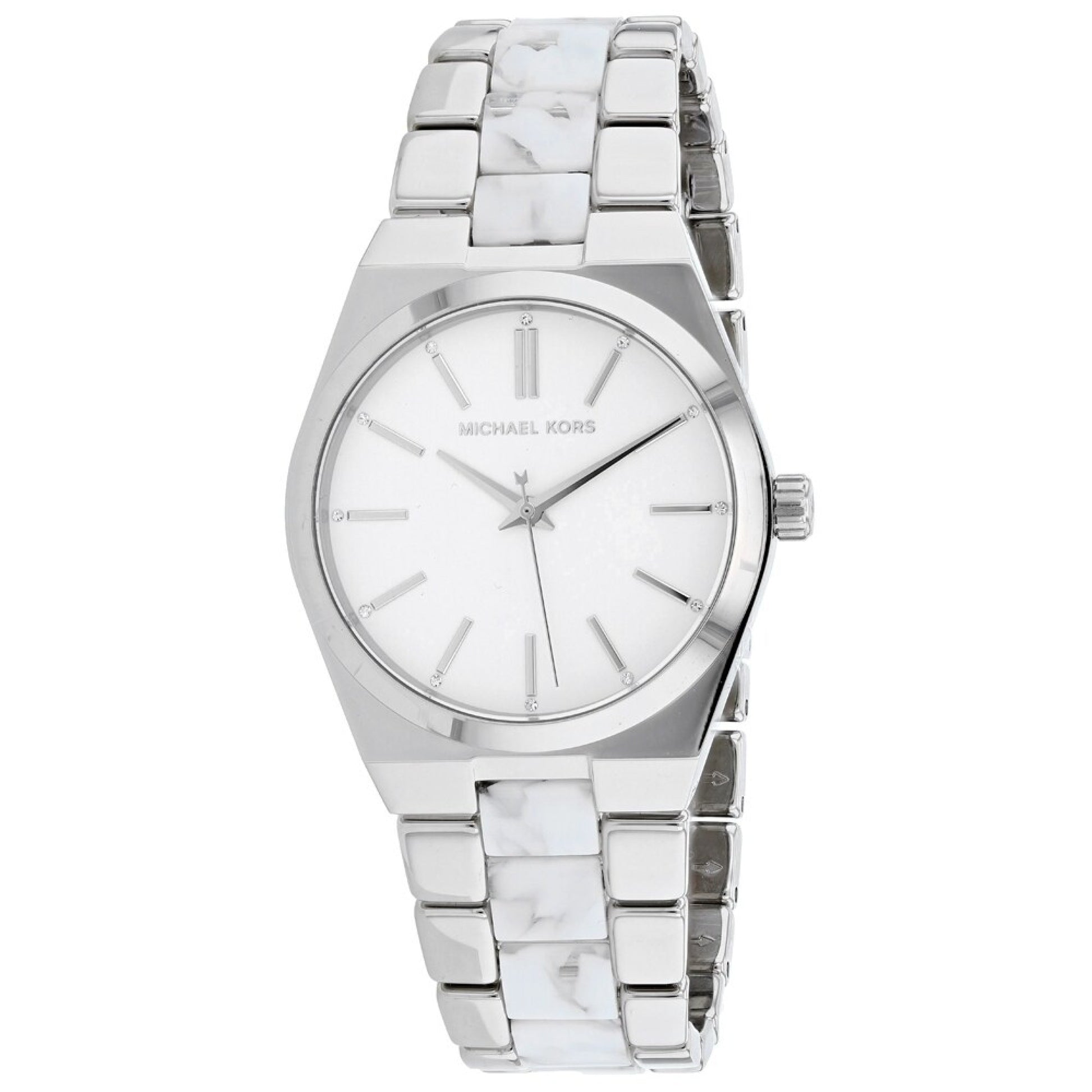 Buy Michael Kors Channing Quartz White Dial Ladies Silver Strap Watch - Mk6649 in Pakistan