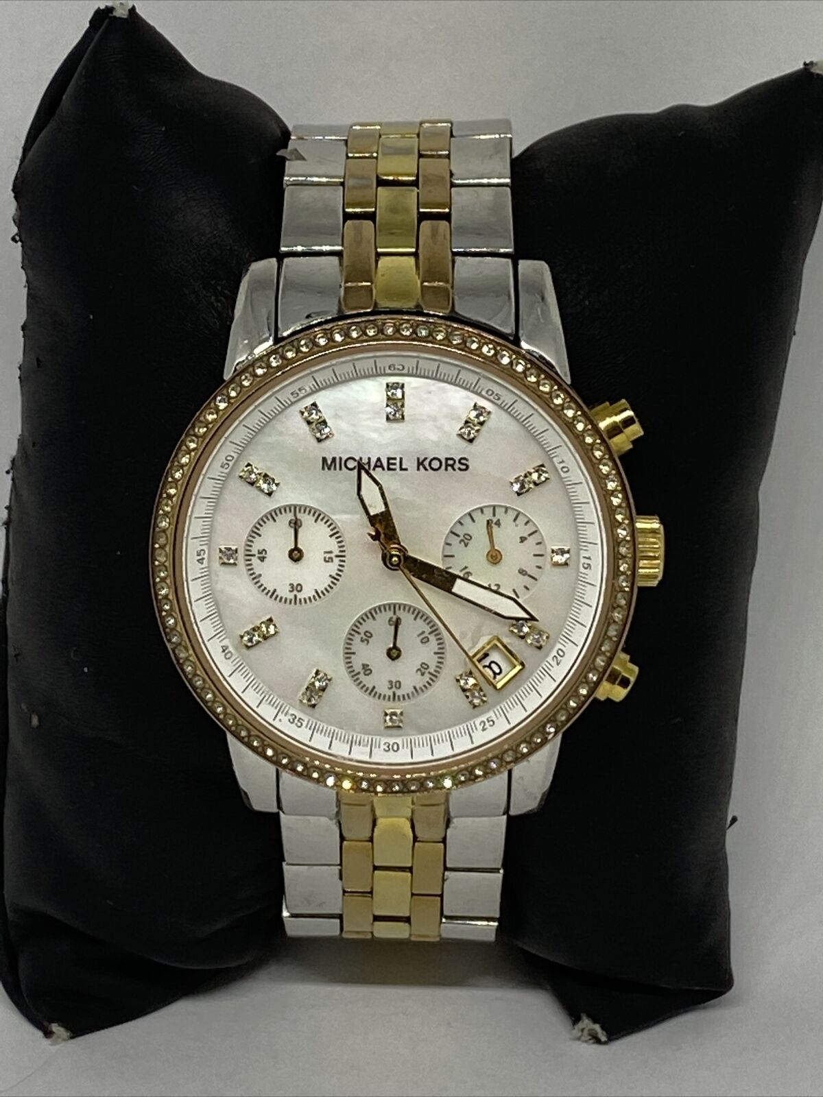 Buy Michael Kors White Dial Two Tone Stainless Steel Strap Watch For Women Mk5650 in Pakistan