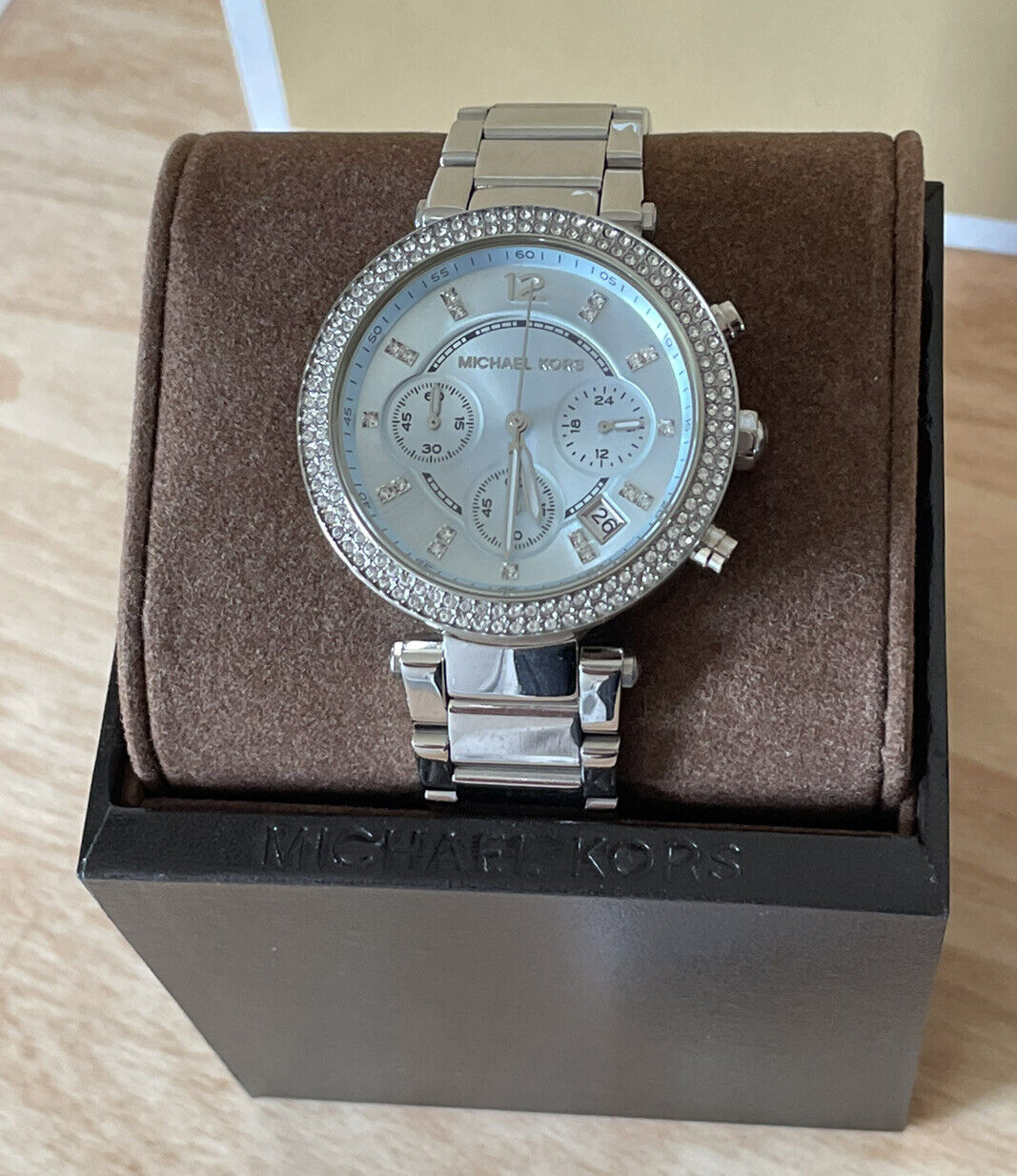 Buy Michael Kors Parker Blue Dial Silver Stainless Steel Ladies Watch - Mk6104 in Pakistan