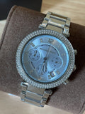 Buy Michael Kors Parker Blue Dial Silver Stainless Steel Ladies Watch - Mk6104 in Pakistan