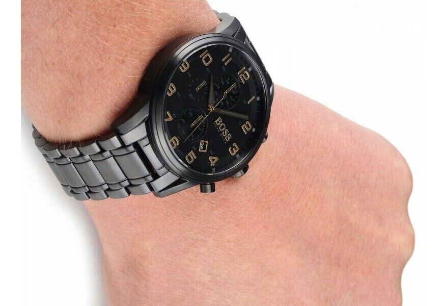 Buy Hugo Boss Mens Quartz Stainless Steel Black Dial 46mm Watch - 1513275 in Pakistan