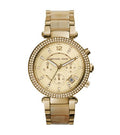 Buy Michael Kors Parker Chronograph Champagne Gold Dial Gold Steel Strap Ladies Watch - Mk5632 in Pakistan