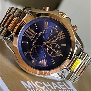 Buy Michael Kors Womens Chronograph Quartz Stainless Steel Blue Dial 43mm Watch - Mk5606 in Pakistan