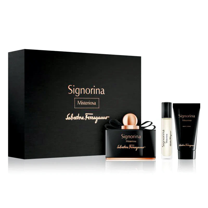 Buy Salvatore Ferragamo Signorina Misteriosa Women Set EDP 100Ml+EDP 5Ml+Body Lotion 50ML in Pakistan