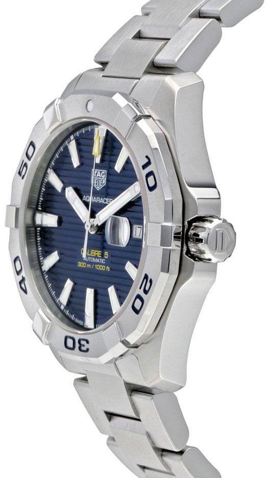 Buy Tag Heuer Aquaracer Blue Dial Silver Steel Strap Watch for Men - WAY2012.BA0927 in Pakistan