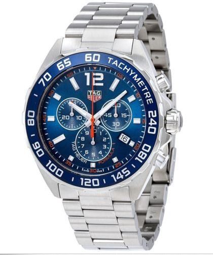 Buy Tag Heuer Formula 1 Chronograph Blue Dial Silver Steel Strap Watch for Men - CAZ1014.BA0842 in Pakistan