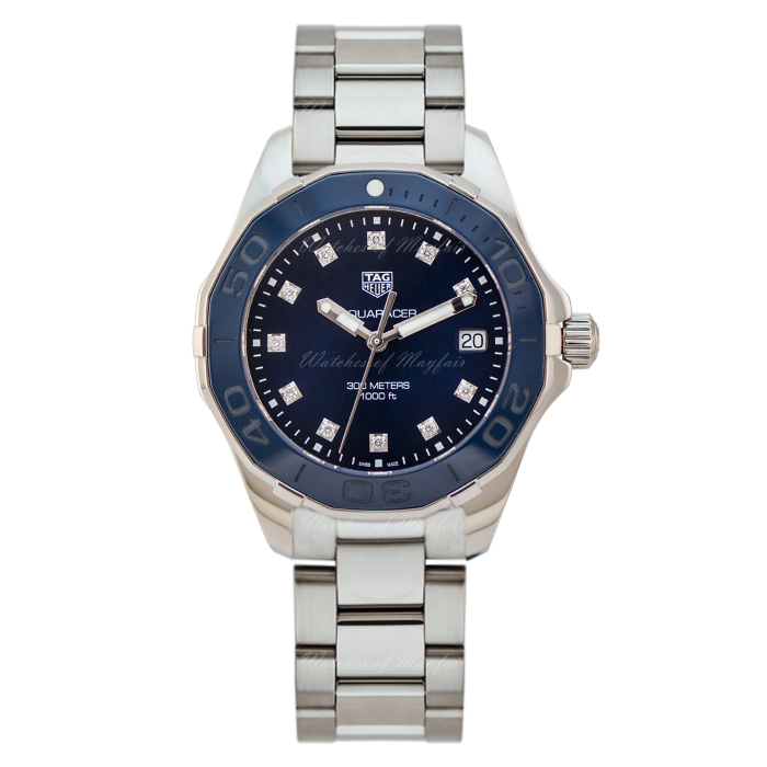 Buy Tag Heuer Aquaracer Blue Dial Silver Steel Strap Watch for Women - WAY131L.BA0748 in Pakistan