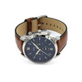 Buy Fossil Men's Chronograph Quartz Brown Leather Strap Blue Dial 44mm Watch FS5453 in Pakistan