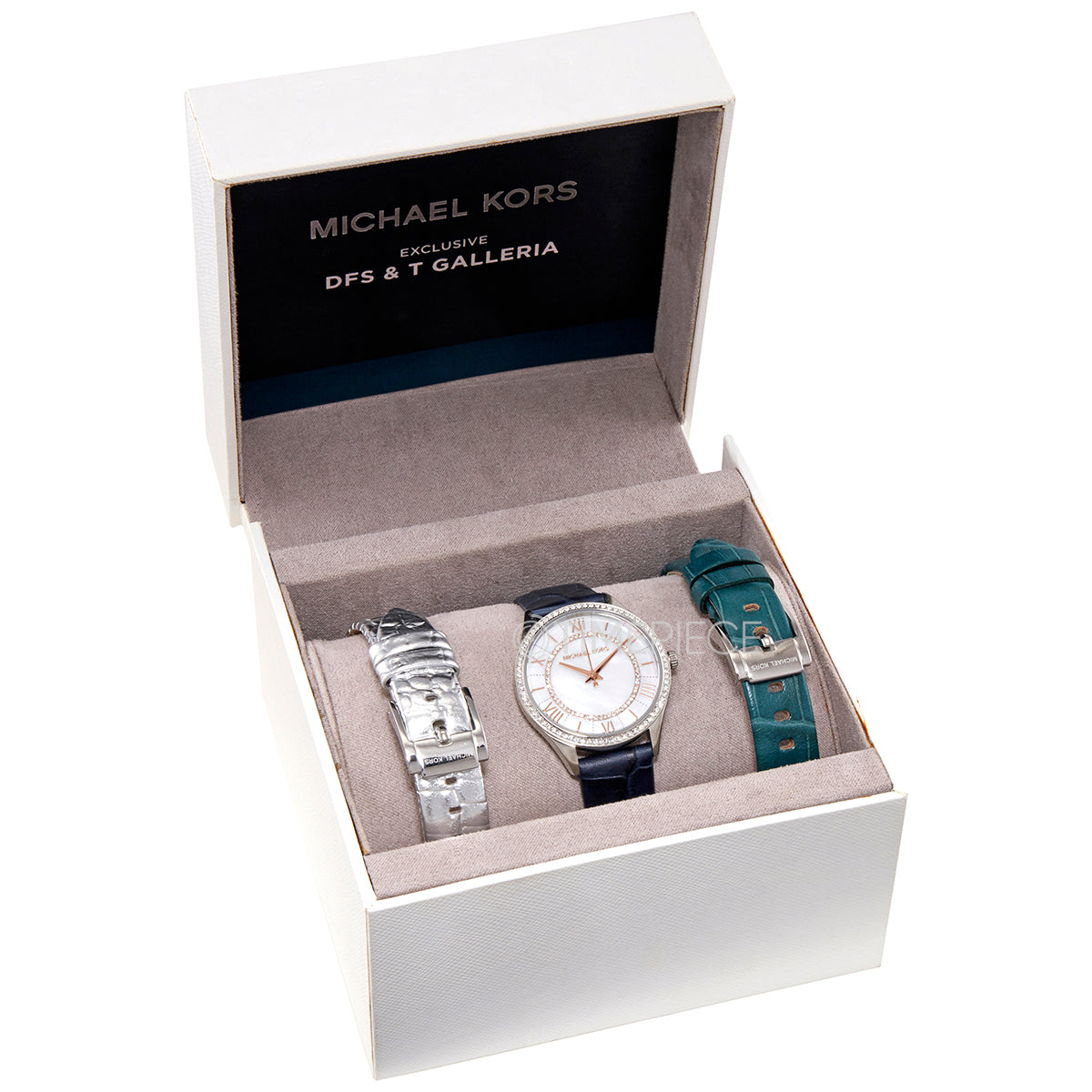 Buy Michael Kors Lauryn Mother of Pearl Dial Blue Leather Strap Watch for Women - MK2767 in Pakistan