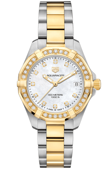 Buy Tag Heuer Aquaracer Mother of Pearl Dial Two Tone Steel Strap Watch for Women - WBD1323.BB0320 in Pakistan