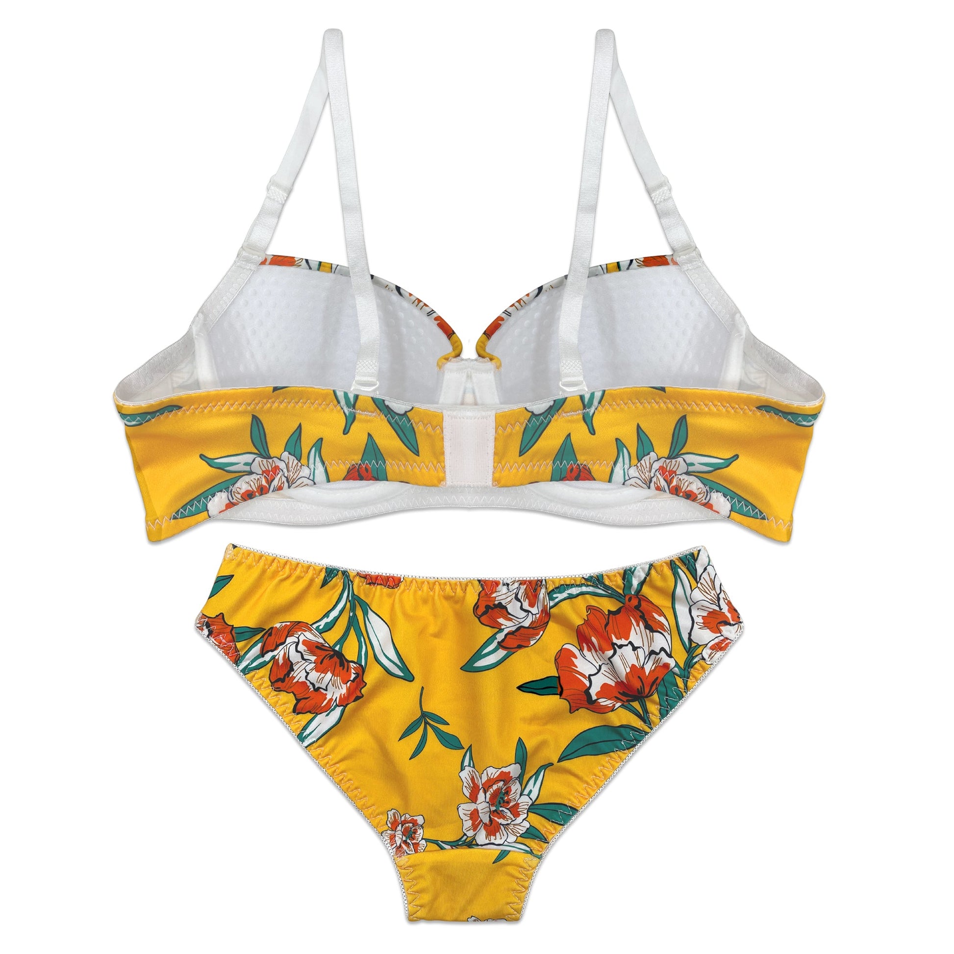 Buy Padded Bra Set - Yellow Floral in Pakistan